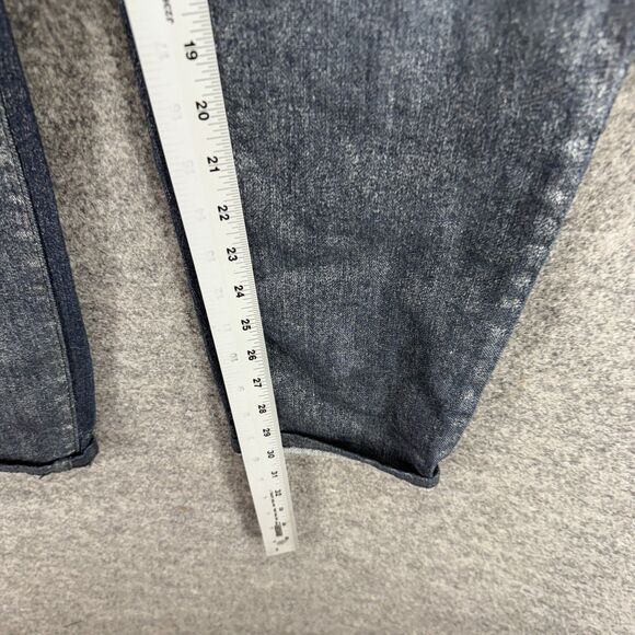 Soho Jeans Women 10 Blue Denim Dark Wash Mid Rise Skinny Distressed Leggings - Picture 5 of 9